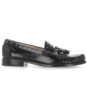 Stuart Weitzman Lottie Sostud Loafers - Black