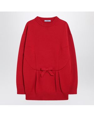 Prada Sweater With Bow - Red