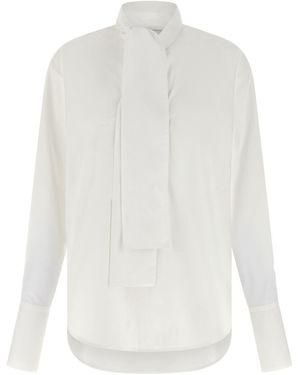 Nude Lavallière Collar Shirt - White