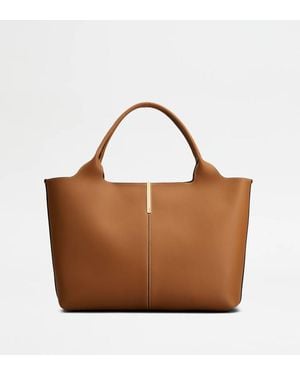 Tod's Leather Tote Bag - Brown