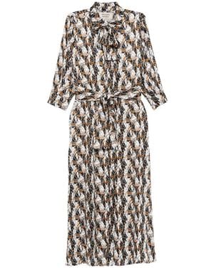 ALESSANDRO ENRIQUEZ Printed Shirtdress - White