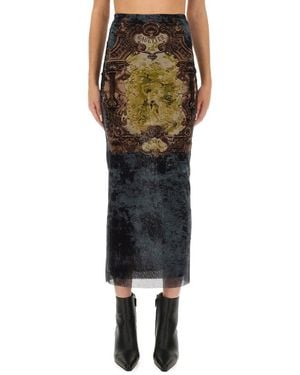 Jean Paul Gaultier "Médaillon" Skirt - Green