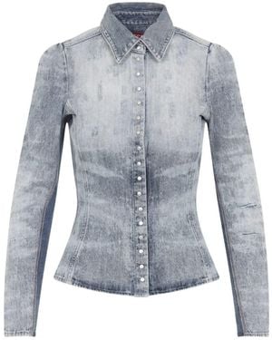 DIESEL De-Masly Cotton Shirt - Blue