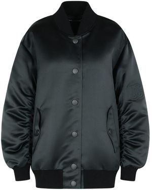Dolce & Gabbana Black Polyester Bomber Jacket