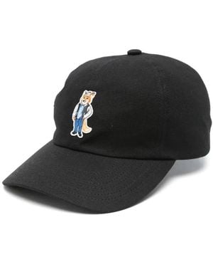 Maison Kitsuné Dressed Fox Cap - Black