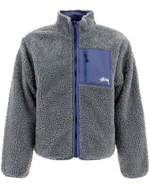 Stussy "Sherpa" Reversible Jacket - Blue