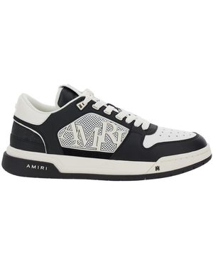 Amiri 'ma Quand' Black And White Low Top Trainers With Logo Patch On The Tongue And Logo Lettering On The Side In Leather Man