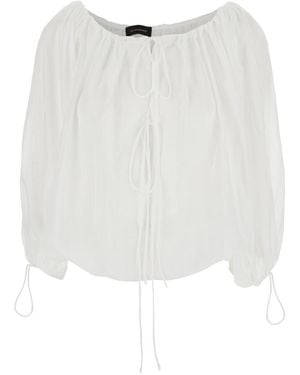 Tシャツ・カットソー THE ANDAMANE WILMA TOP - LONG SLEEVE TOP Off-shoulder long sleeve top white - The Andamane