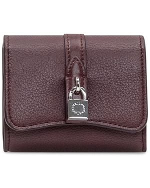 Stella McCartney Lock Wallet In Bordeaux - Purple