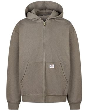 Dickies Threads Dickies Sweatshirt With Hood And Zip Khaki - Gray
