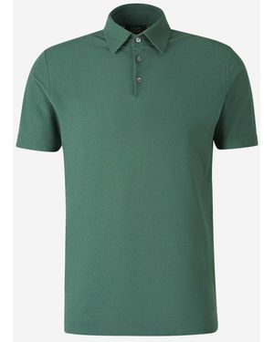 Zanone Plain Cotton Polo - Green