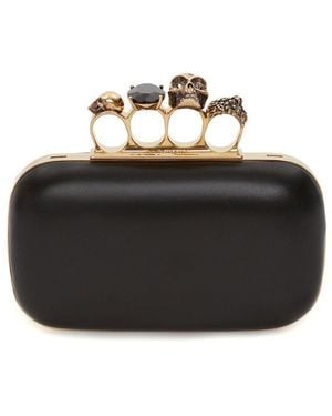 McQueen Knuckle Chain Clutch - Black
