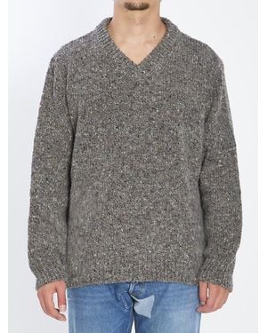 Maison Margiela V-Neck Sweater - Gray