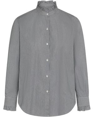 Nili Lotan Striped Cotton Shirt - Grey