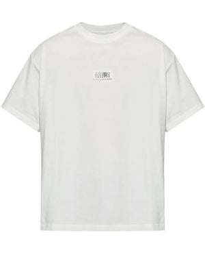MM6 by Maison Martin Margiela T-Shirt With Numbers Motif - White