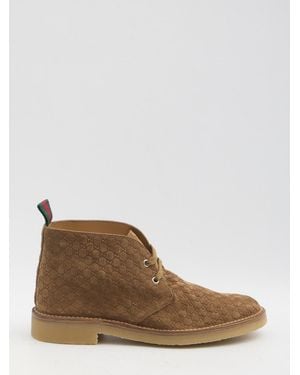 Gucci Gg Ankle Boots - Brown