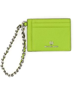 Michael Kors Leather Card Holder - Green