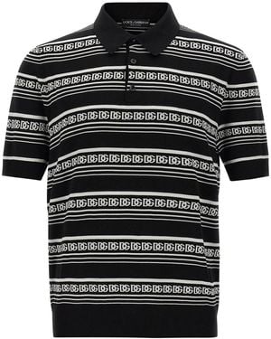 Dolce & Gabbana Knitted Polo Shirt - Black