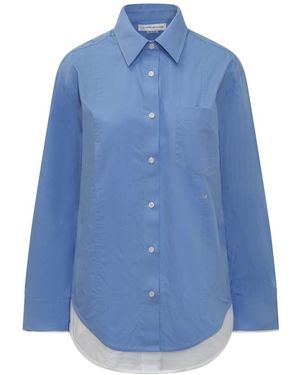 Victoria Beckham Double Layer Shirt - Blue