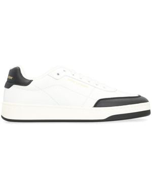 Saint Laurent Sl/61 Leather Low-Top Sneakers - White