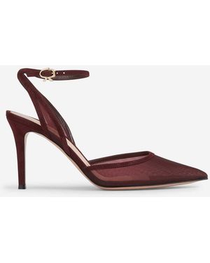 Gianvito Rossi Dorotea D'orsay 85 Heeled Shoes - Red