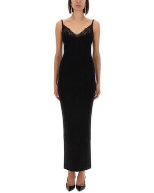 Self-Portrait Long Knit Dress - Black