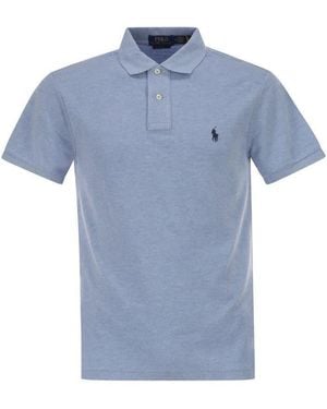 Polo Ralph Lauren Slim-Fit Pique Polo Shirt - Blue