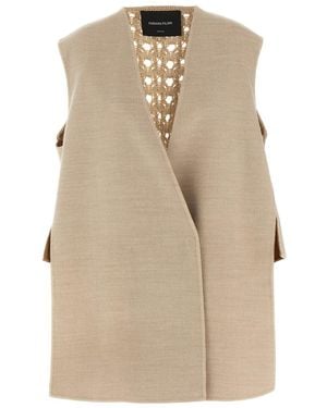 Fabiana Filippi Tricot Wool Vest - Natural