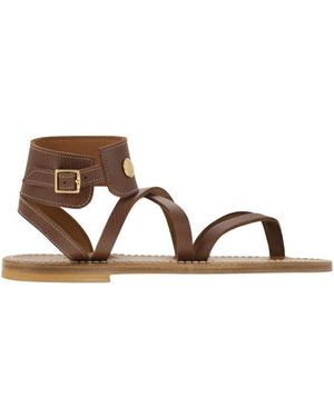 Longchamp X K.Jacques Leather Sandals - Brown