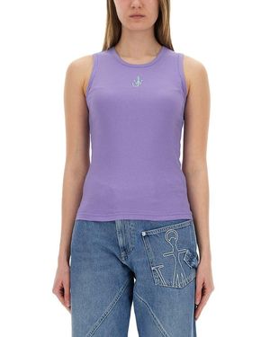 JW Anderson Jw Anderson "Anchor Jwa" Logo Tank Top - Purple