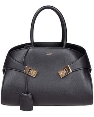 Ferragamo Leather Handbag - Black
