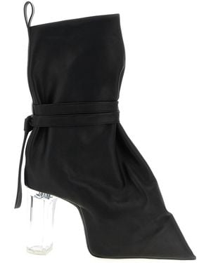 Rick Owens 'Tied Taco Kiss' Ankle Boots - Black
