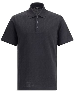 Fendi Polo Shirts - Black