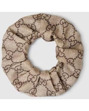 Gucci Silk Scrunchie Gg - Metallic