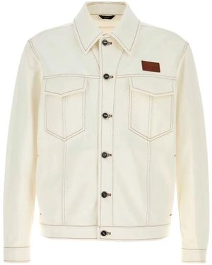 Fendi Oversized Denim Jacket - White