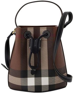 Burberry Ll Mini Drawstring Purse - Black
