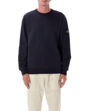 Stone Island Brushed Organic Cotton Sweatshirt - Blue