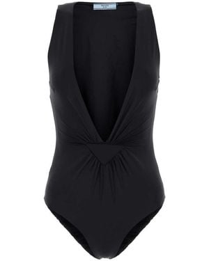Prada Stretch Nylon Swimsuit - Black