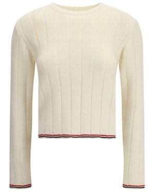 Thom Browne Ribbed Sweater - White