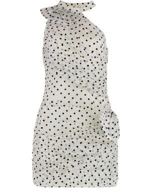 Alessandra Rich Polka-dot Mini-dress - White