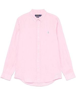 Polo Ralph Lauren Cotton Shirt With Embroidered Logo - Pink