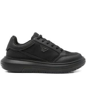 Emporio Armani Logo Sneakers - Black