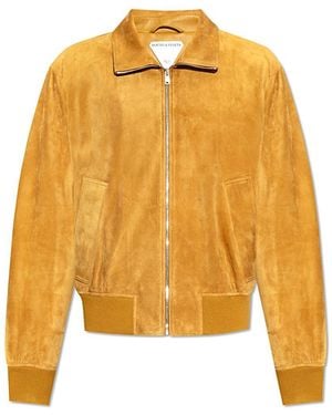 Bottega Veneta Suede Jacket, - Yellow