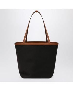 The Row Park Three Stitch Canvas Bag - Black