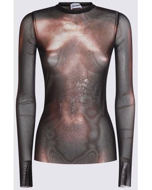Jean Paul Gaultier Top Nero - Brown