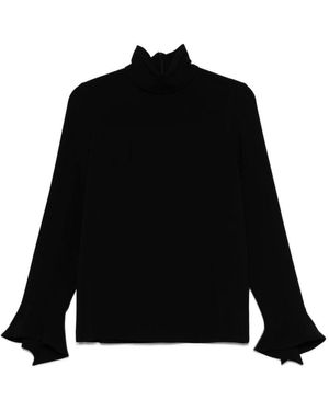 Alberto Biani High-neck Blouse - Black