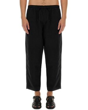 YMC Linen Blend Trousers - Black