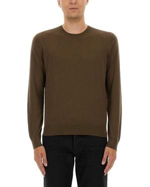Tom Ford Fine Merino Virgin Wool Jumper - Brown