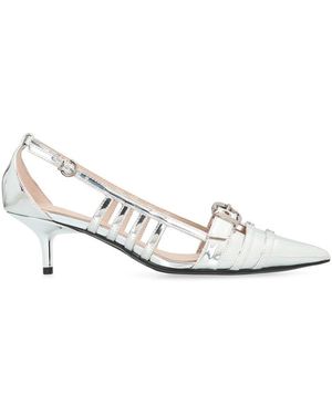 Pinko Pointy-Toe Slingbacks - White