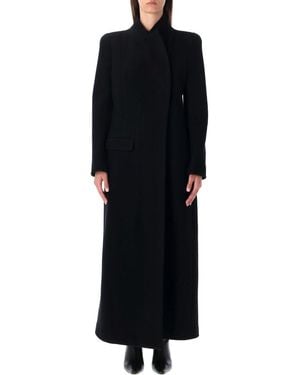 Tom Ford Long Wool Coat Blac - Black